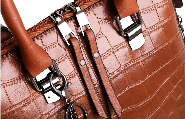 Olivia™ Everyday Elegance | Modern Classic 4-Piece Leather Bag Set