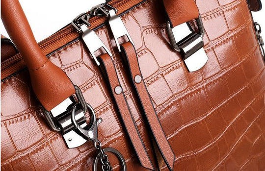 Olivia™ Everyday Elegance | Modern Classic 4-Piece Leather Bag Set