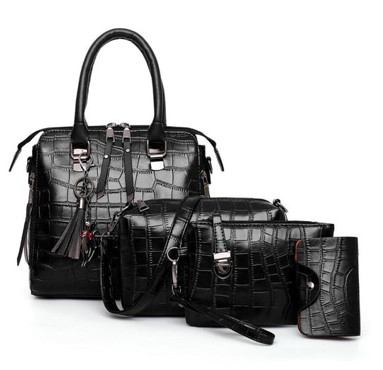 Olivia™ Everyday Elegance | Modern Classic 4-Piece Leather Bag Set