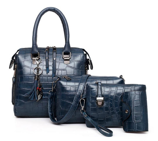 Olivia™ Everyday Elegance | Modern Classic 4-Piece Leather Bag Set
