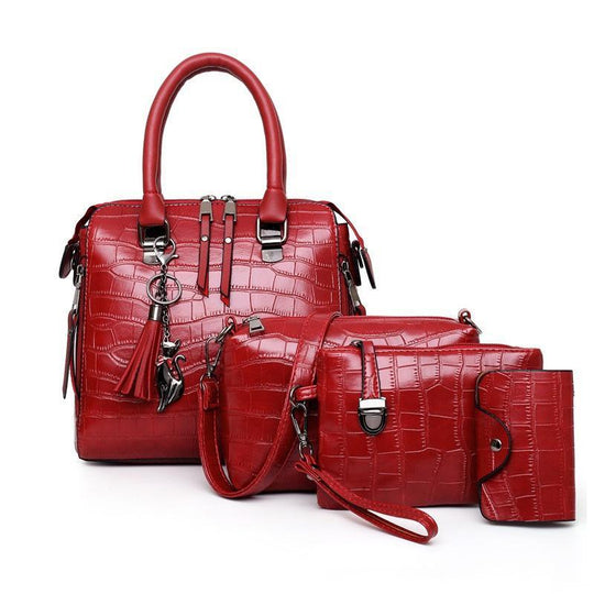 Olivia™ Everyday Elegance | Modern Classic 4-Piece Leather Bag Set