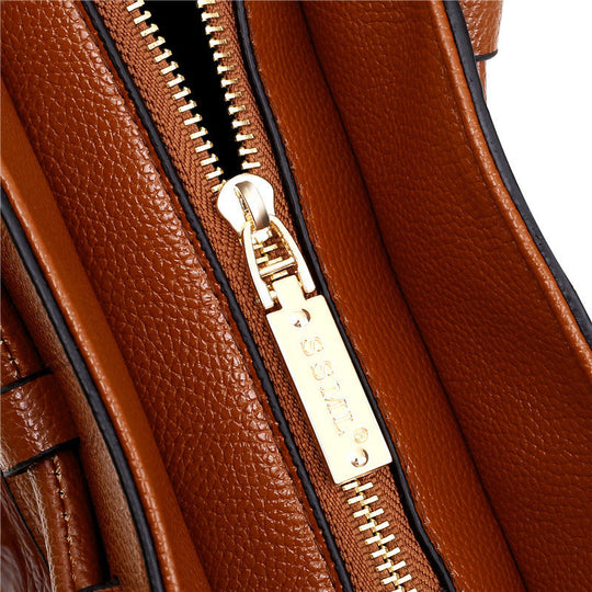 Ella™ Heritage Croc | Classic Leather Shoulder Bag