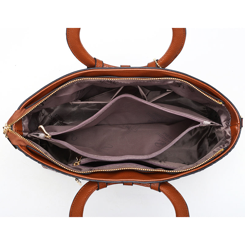 Ella™ Heritage Croc | Classic Leather Shoulder Bag